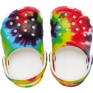 Rainbow crocs size 2/3never worn